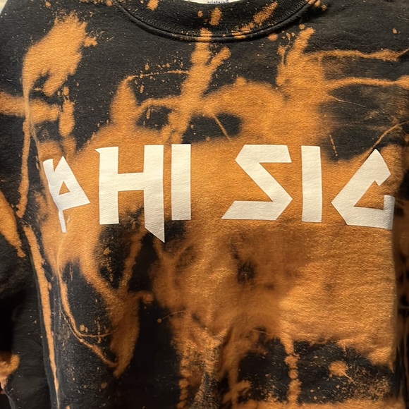 Phi Sig tie dye sweatshirt Sz Med HANES Greek life sorority phi sigma sigma - Picture 2 of 5